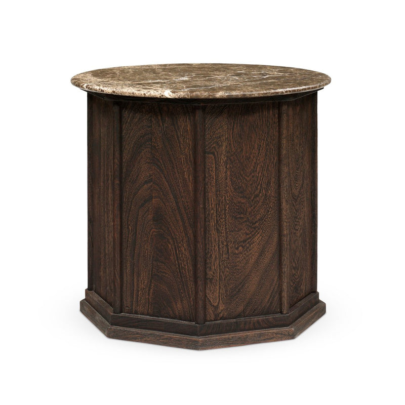 Pavlo Cabinet End Table - Brown Marble