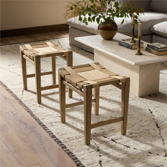 Norma Accent Stool - Natural Paper Cord