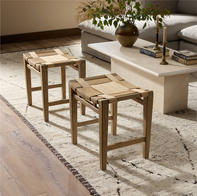 Norma Accent Stool - Natural Paper Cord