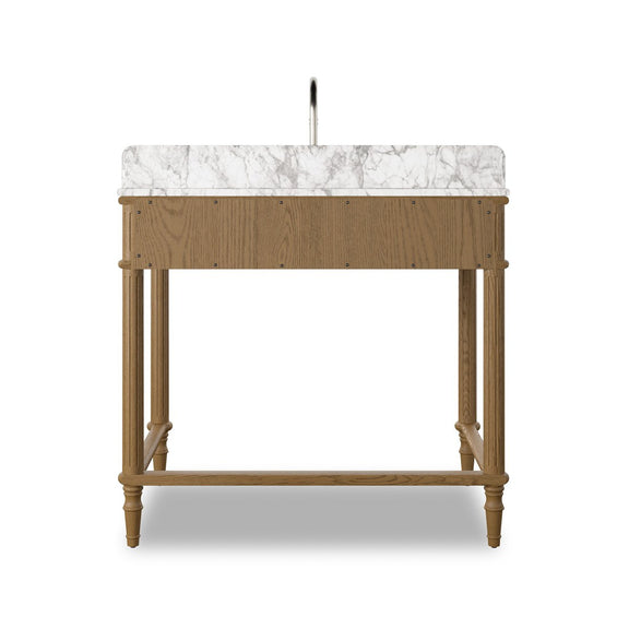 Toulouse Washstand - Washed Blonde Oak Veneer