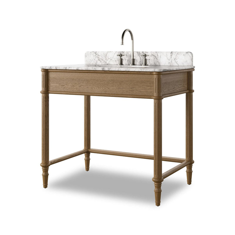 Toulouse Washstand - Washed Blonde Oak Veneer