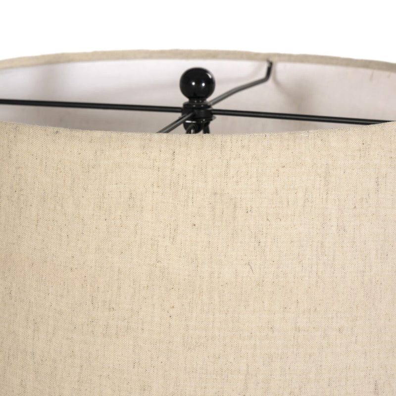Nerissa Floor Lamp - Glossy Black Cast Aluminum