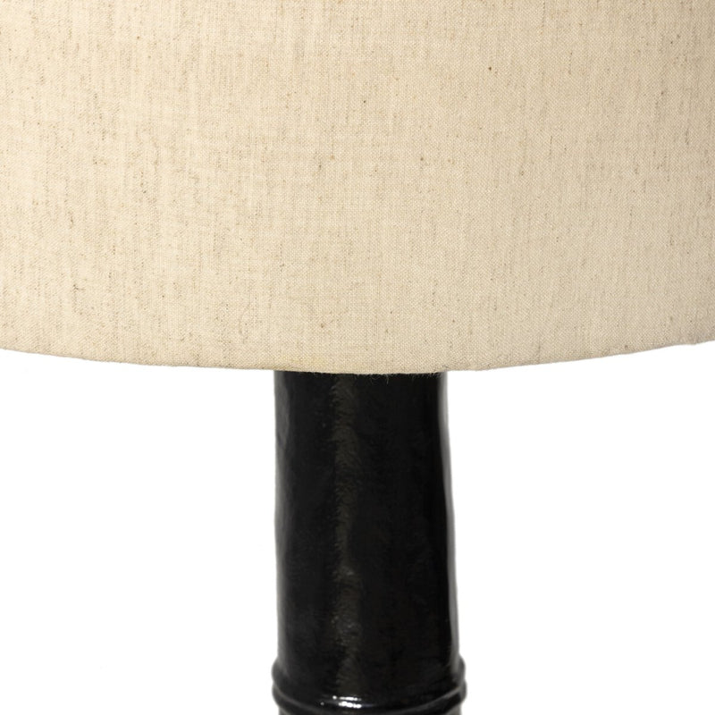 Nerissa Floor Lamp - Glossy Black Cast Aluminum