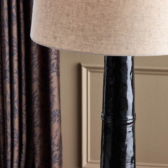 Nerissa Floor Lamp - Glossy Black Cast Aluminum