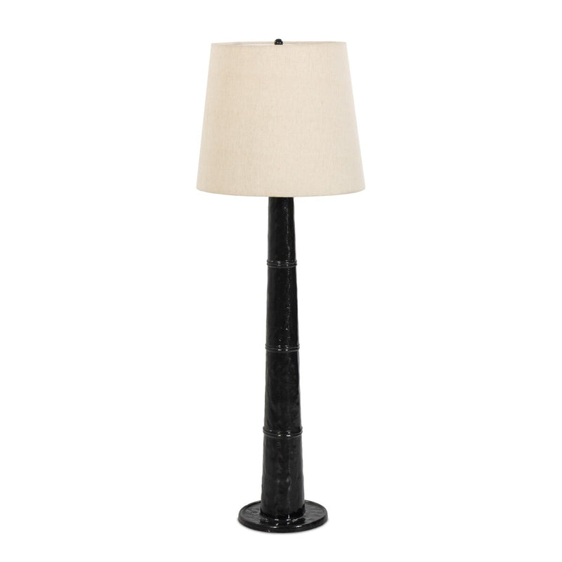 Nerissa Floor Lamp - Glossy Black Cast Aluminum