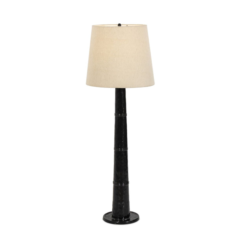 Nerissa Floor Lamp - Glossy Black Cast Aluminum