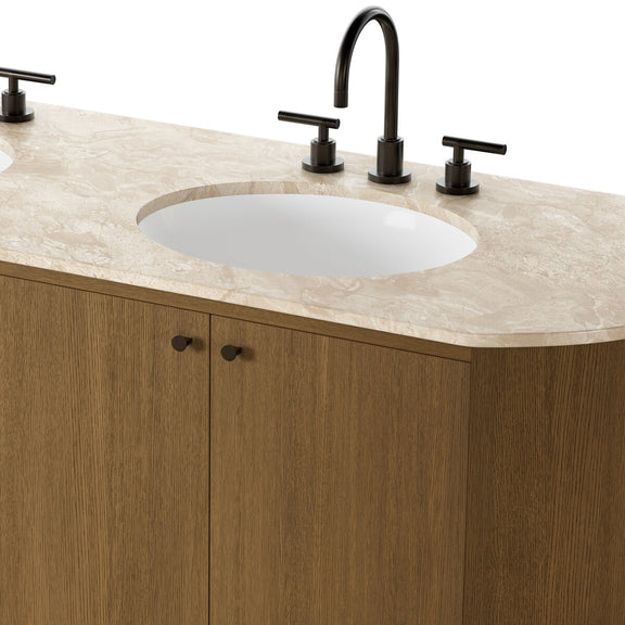Dean Double Vanity - Washed Natural Veneer