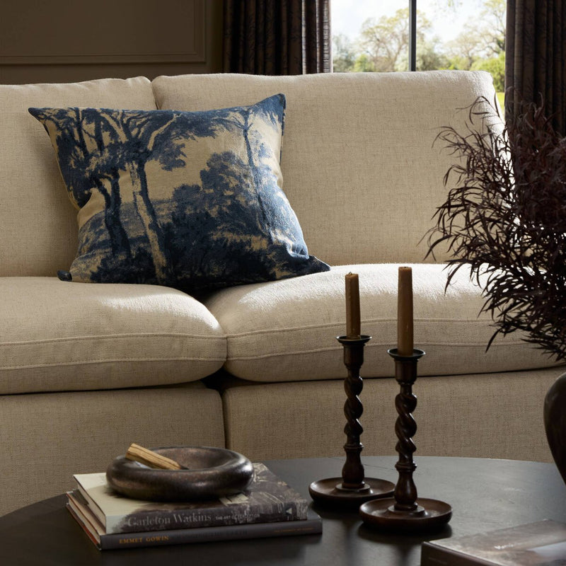 Toile Pillow - Toile Navy