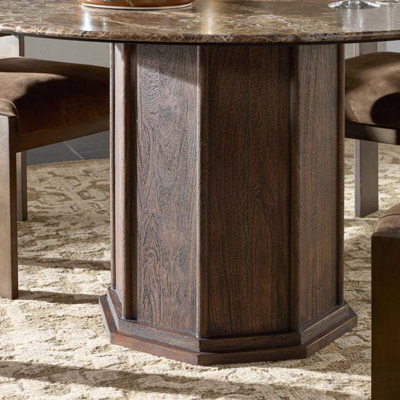 Pavlo Dining Table - Brown Marble