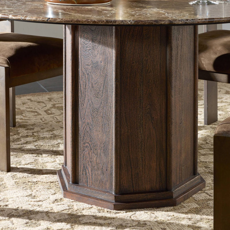Pavlo Dining Table - Brown Marble