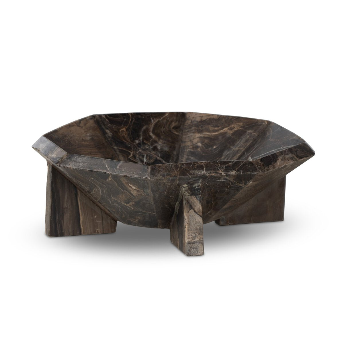 Kasa Bowl - Rocky Brown Marble