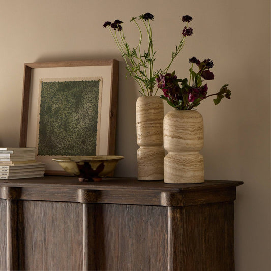 Haylen Vases - Light Travertine