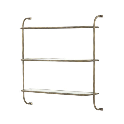 Swinton Shelf - Hammered Aged Brass