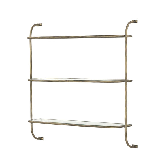 Swinton Shelf - Hammered Aged Brass