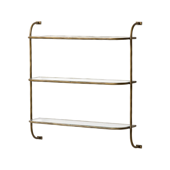 Swinton Shelf - Hammered Aged Brass