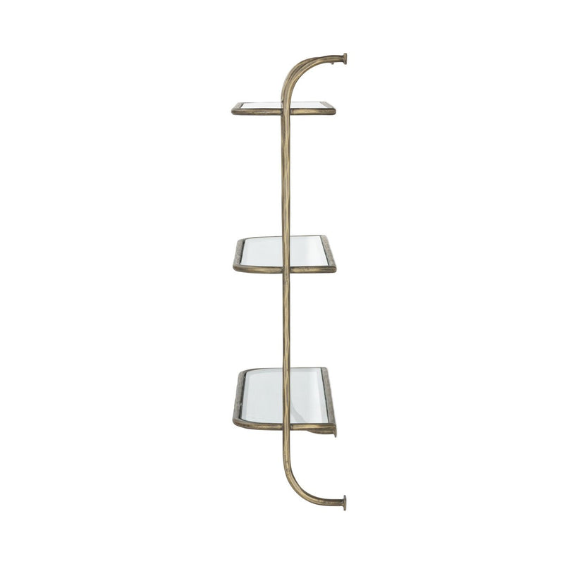 Swinton Shelf - Hammered Aged Brass