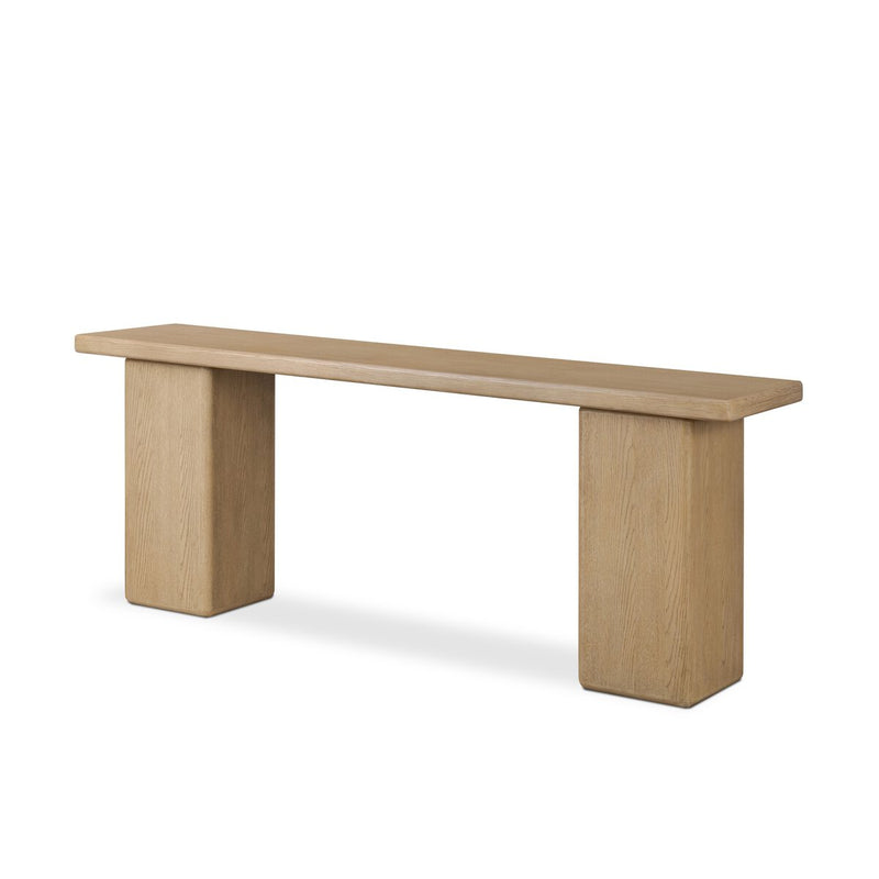 Pecos Console Table - Light Wash Oak Veneer