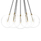Cloud 7 Globe Chandelier - Burnished Brass