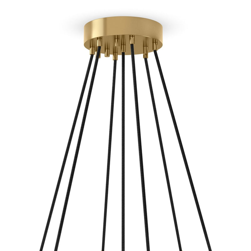 Cloud 7 Globe Chandelier - Burnished Brass
