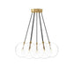 Cloud 7 Globe Chandelier - Burnished Brass