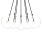 Cloud 7 Globe Chandelier - Black Gunmetal