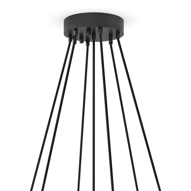 Cloud 7 Globe Chandelier - Black Gunmetal