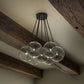 Cloud 7 Globe Chandelier - Black Gunmetal