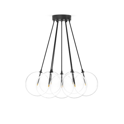 Cloud 7 Globe Chandelier - Black Gunmetal
