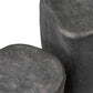 Bomba End Table Set - Textured Black Concrete