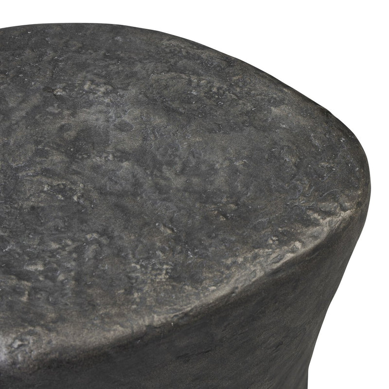 Bomba End Table Set - Textured Black Concrete