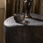 Bomba Tall End Table - Textured Black Concrete