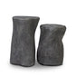 Bomba End Table Set - Textured Black Concrete