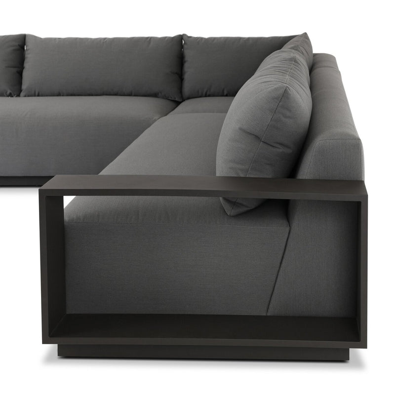 Branford Outdoor Metal 3-Piece Sectional - Arashi Graphite