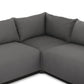 Branford Outdoor Metal 3-Piece Sectional - Arashi Graphite