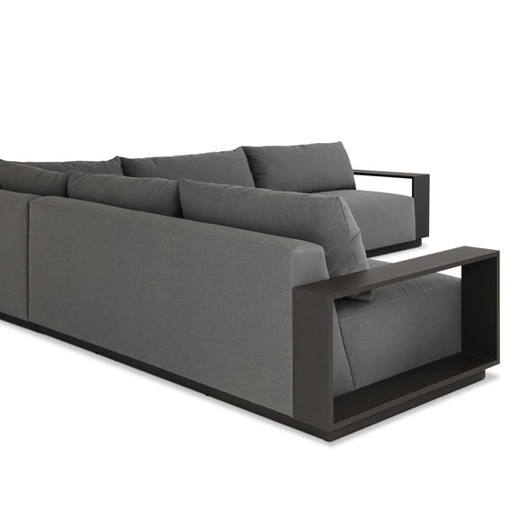 Branford Outdoor Metal 3-Piece Sectional - Arashi Graphite