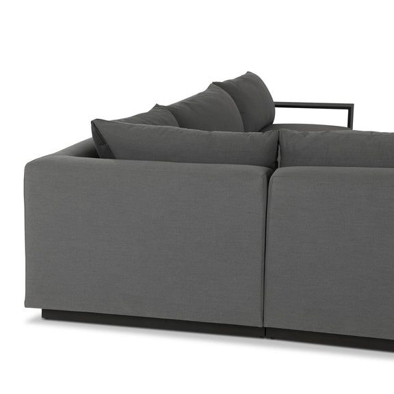 Branford Outdoor Metal 3-Piece Sectional - Arashi Graphite