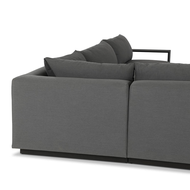 Branford Outdoor Metal 3-Piece Sectional - Arashi Graphite