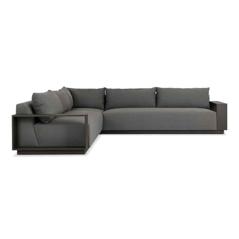 Branford Outdoor Metal 3-Piece Sectional - Arashi Graphite