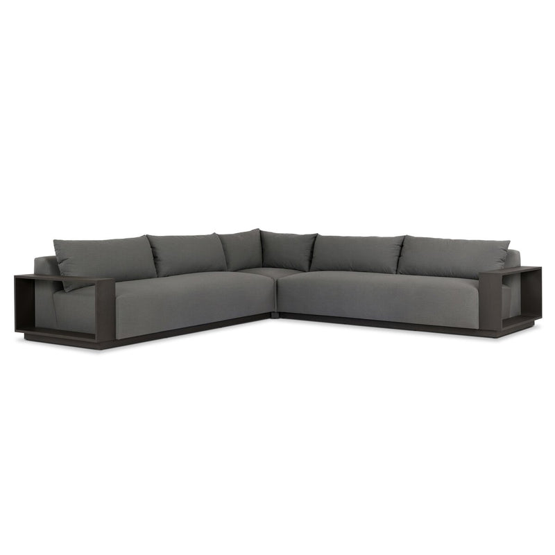 Branford Outdoor Metal 3-Piece Sectional - Arashi Graphite