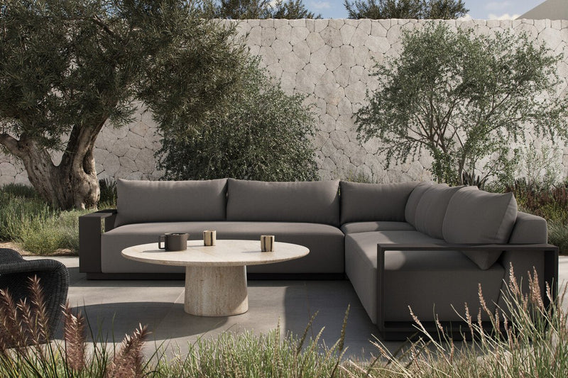 Branford Outdoor Metal 3-Piece Sectional - Arashi Graphite