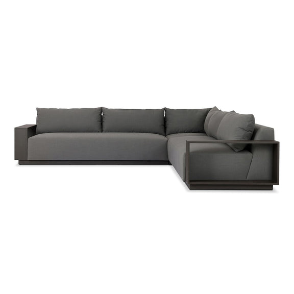 Branford Outdoor Metal 3-Piece Sectional - Arashi Graphite