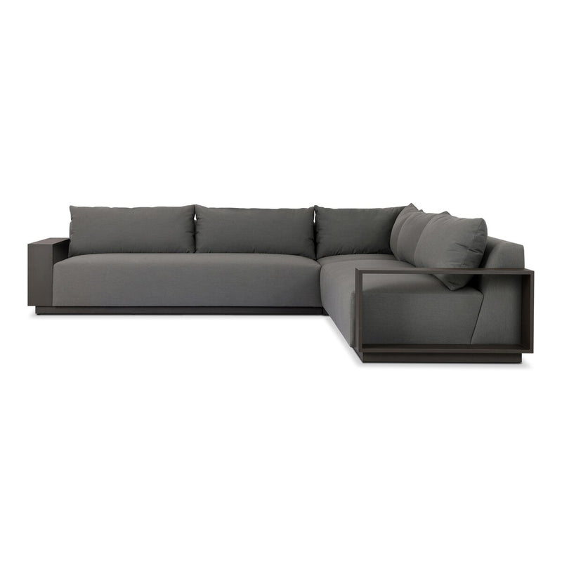 Branford Outdoor Metal 3-Piece Sectional - Arashi Graphite