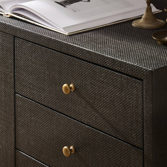 Fiona Media Console - Black Raffia