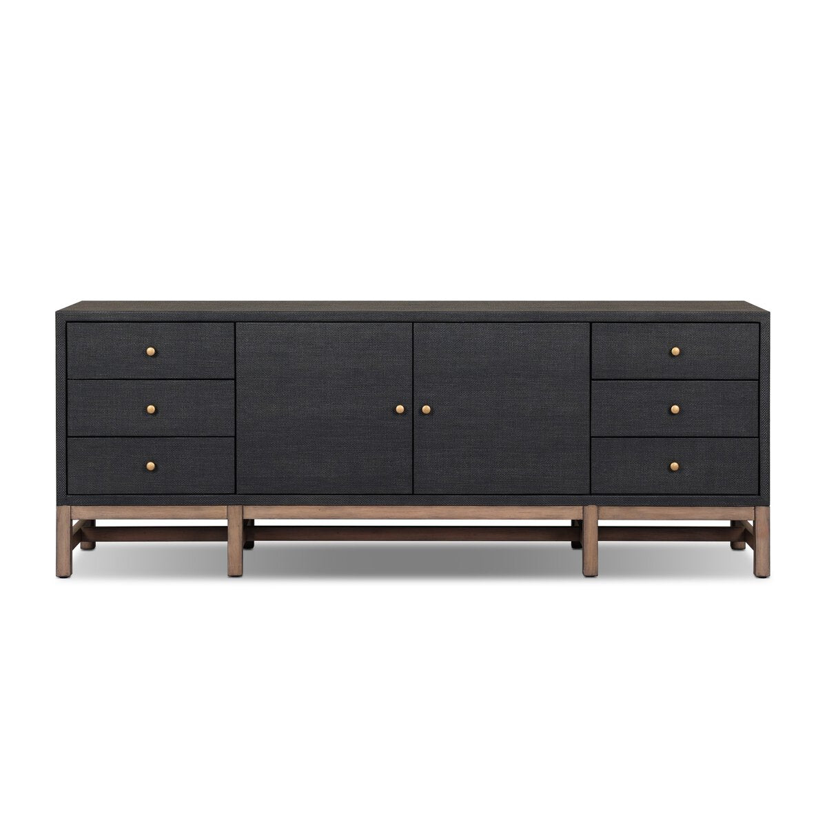 Fiona Media Console - Black Raffia