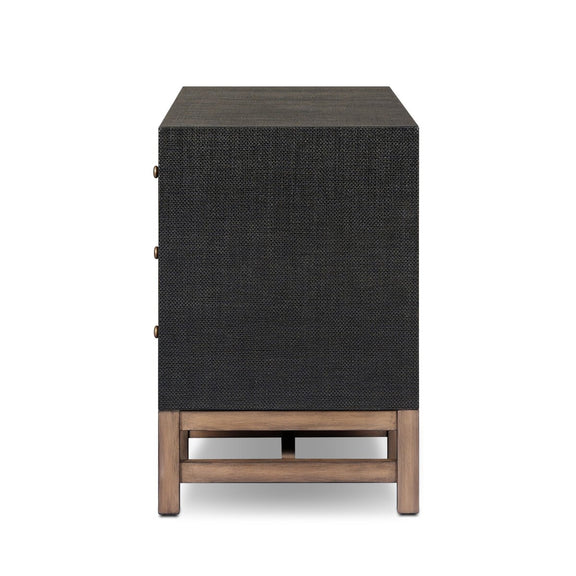 Fiona Media Console - Black Raffia