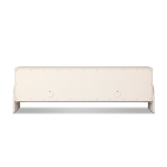 Cressida Media Console - Ivory Painted Linen