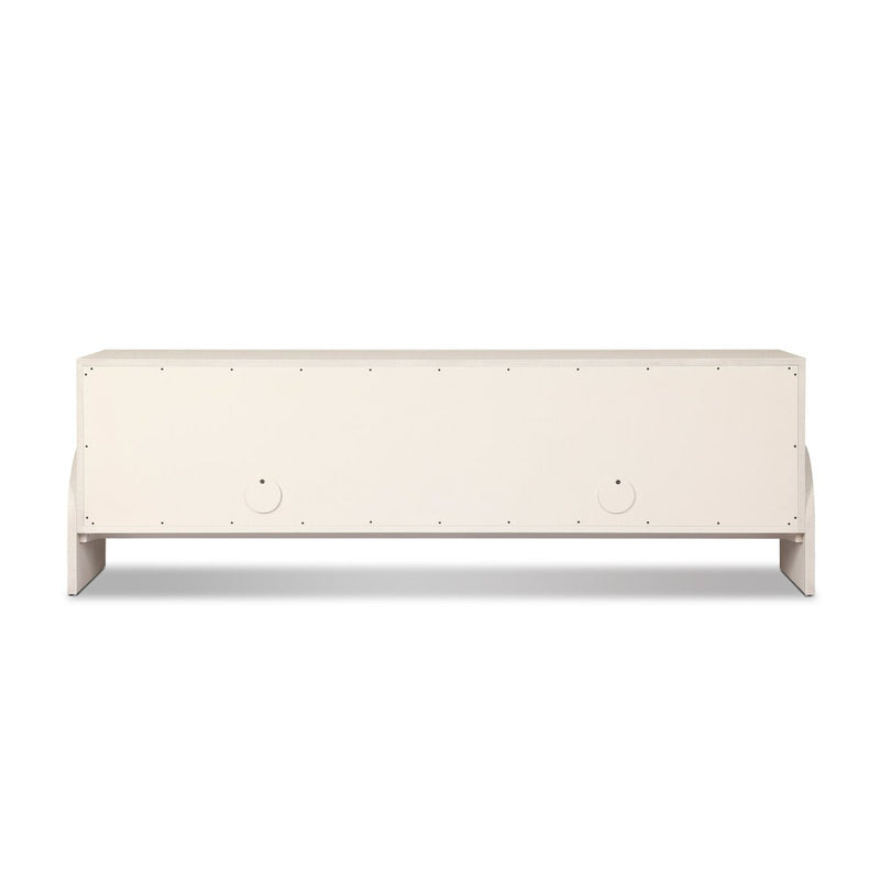 Cressida Media Console - Ivory Painted Linen