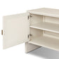 Cressida Media Console - Ivory Painted Linen