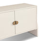 Cressida Media Console - Ivory Painted Linen