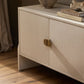 Cressida Media Console - Ivory Painted Linen